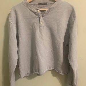 Brandy Melville blue button up sweater